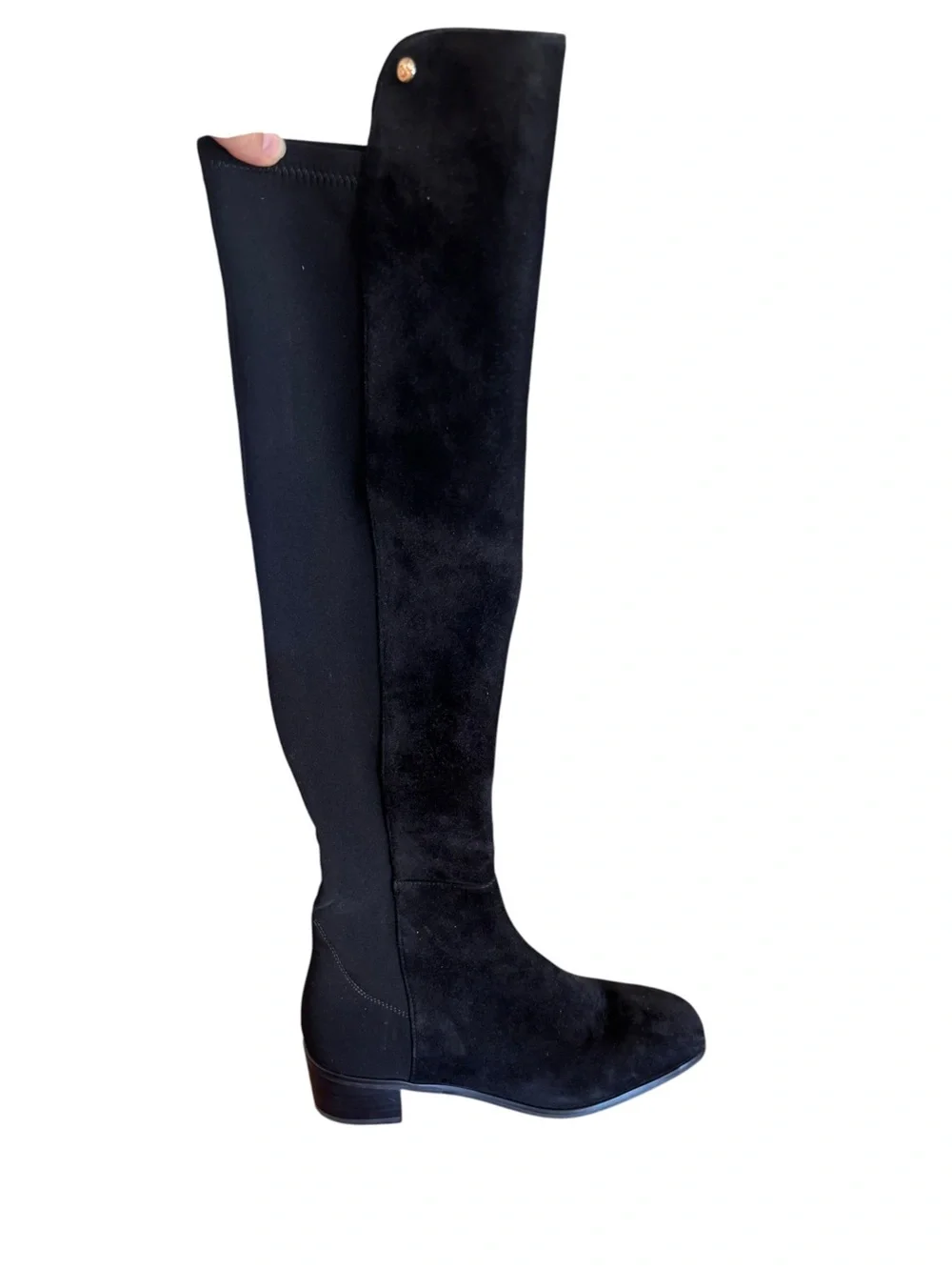 Stuart Weitzman Reserve Suede Over-the-Knee Boots in Black